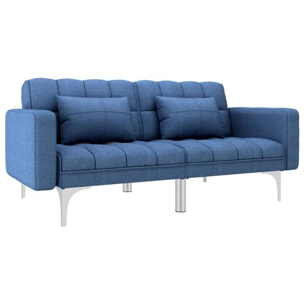 vidaXL Bäddsoffa blå tyg Blå