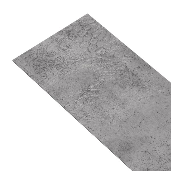 vidaXL Ej självhäftande PVC-golvplankor 4,46 m² 3 mm cementbrun Brun