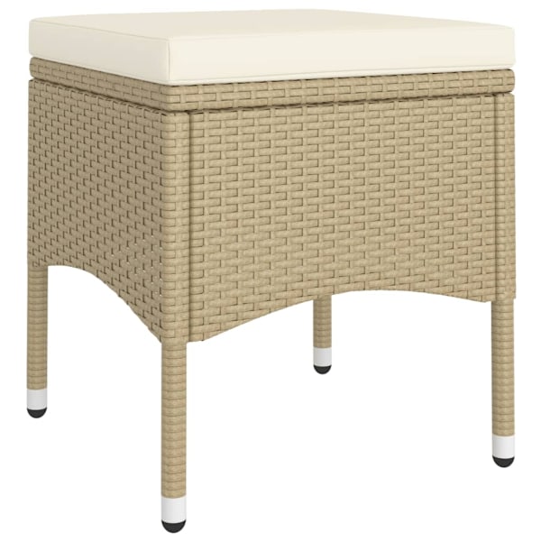 vidaXL Caféset 5 delar konstrotting och härdat glas beige Beige