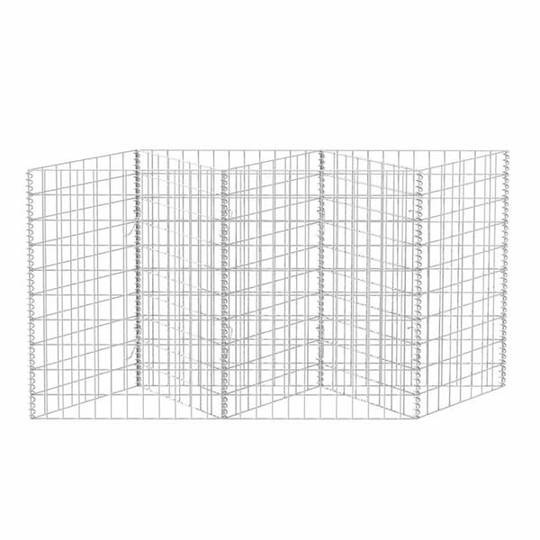 vidaXL Gabionkorg galvaniserat stål 120x30x100 cm Silver