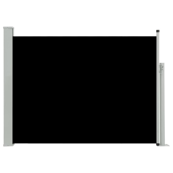 vidaXL Infällbar sidomarkis 100x500 cm svart Svart