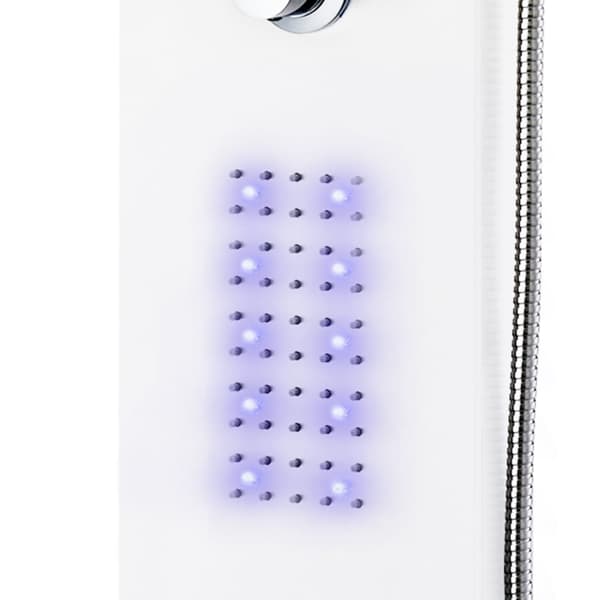 vidaXL Duschpanel aluminium 20x44x130 cm vit Vit