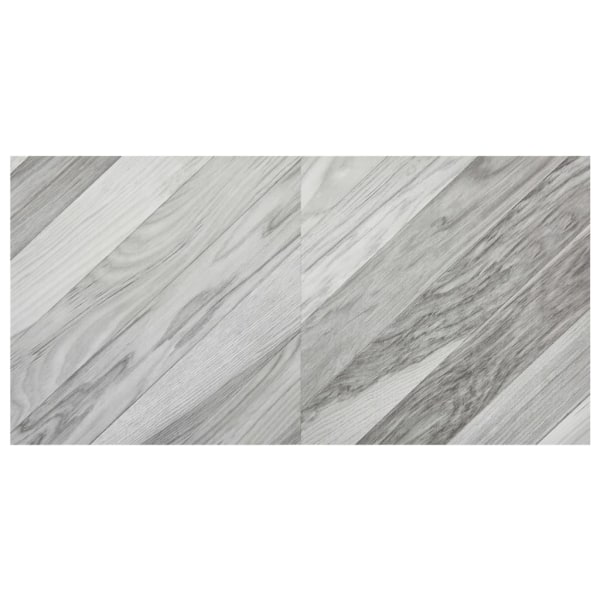 vidaXL Självhäftande golvplankor 55 st PVC 5,11 m² grå ränder grå