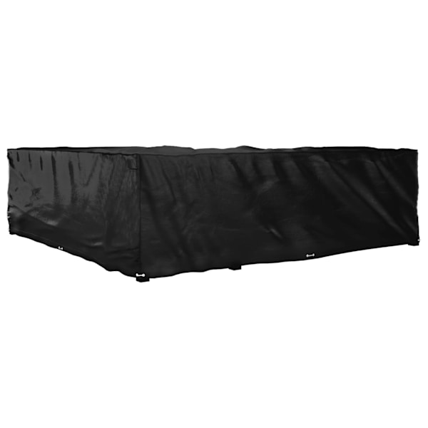 vidaXL Överdrag för utemöbler 20 ölj. 300x300x90cm L-format Svart