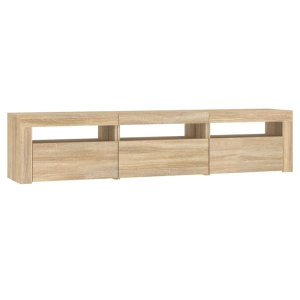 vidaXL Tv-bänk med LED-belysning sonoma ek 180x35x40 cm Brun