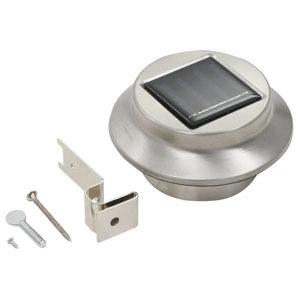vidaXL Sollampa LED set 6 st rund 12 cm vit Silver