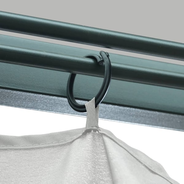 vidaXL Paviljong med draperier 300x300 cm gräddvit aluminium Creme