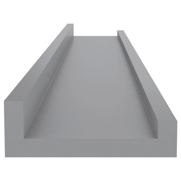 vidaXL Vägghyllor 4 st grå 60x9x3 cm grå