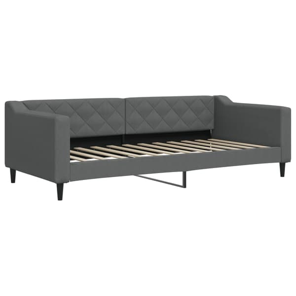 vidaXL Dagbädd utdragbar mörkgrå 90x200 cm tyg Grå