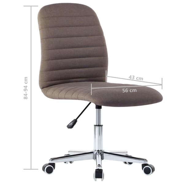 vidaXL Matstolar 2 st taupe tyg Taupe
