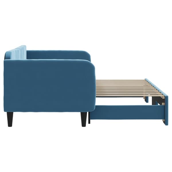 vidaXL Dagbädd utdragbar blå 90x200 cm sammet Blå