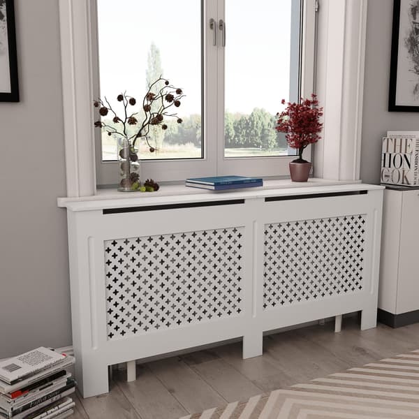 vidaXL Elementskydd 2 st vit 172x19x81,5 cm MDF Vit