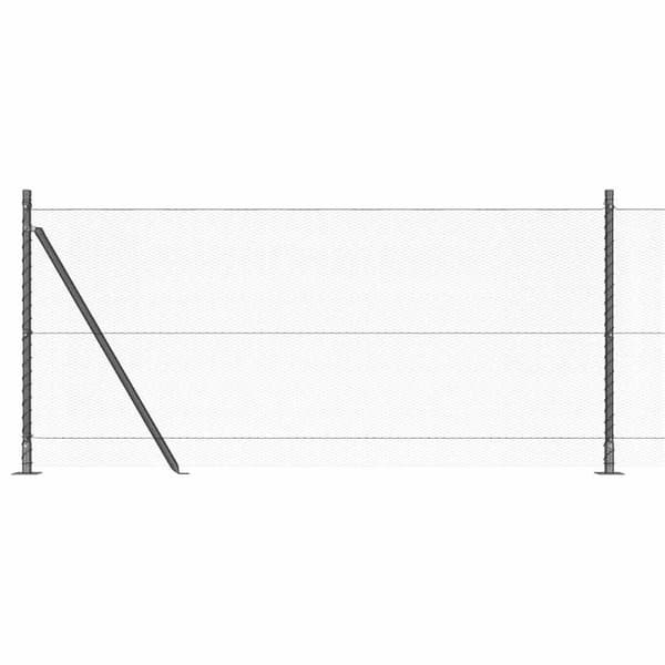 vidaXL Utomhus hexagonal stängsel med betongfundament 100 x 1 m Grå Grå