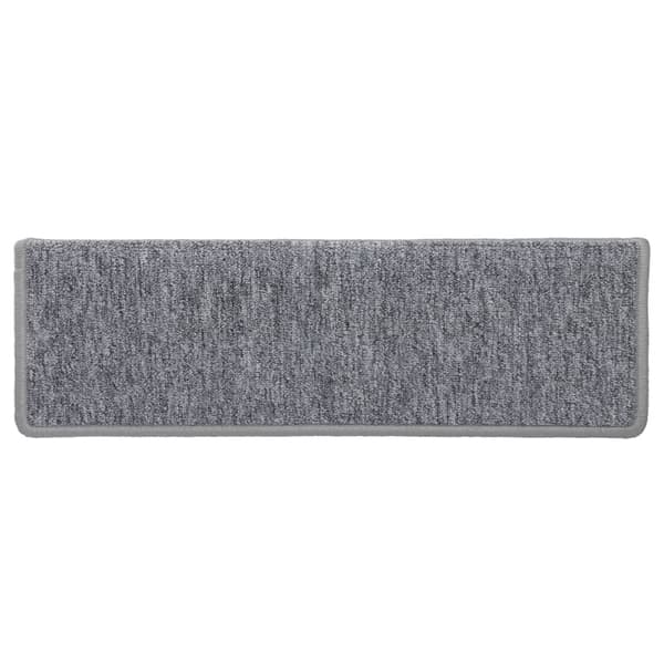 vidaXL Trappmattor 15 st 65x21x4 cm ljusgrå rektangulär kant multifärg