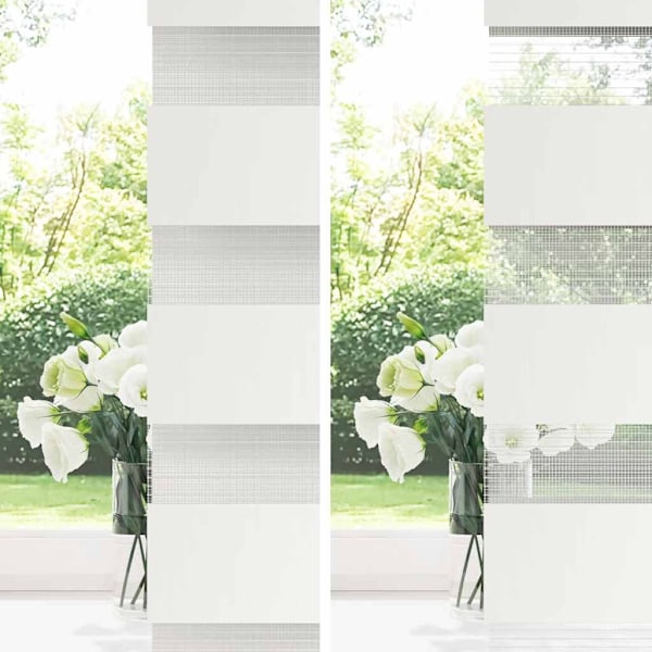 vidaXL Rullgardin randig vit 100 x 175 cm transparent Vit