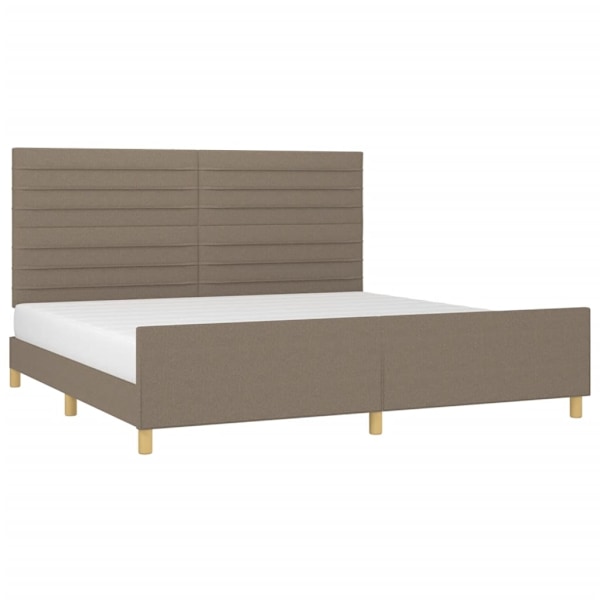 vidaXL Sängram utan madrass taupe 200x200 cm tyg Taupe