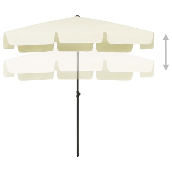 vidaXL Strandparasoll sandgul 200x125 cm Gul
