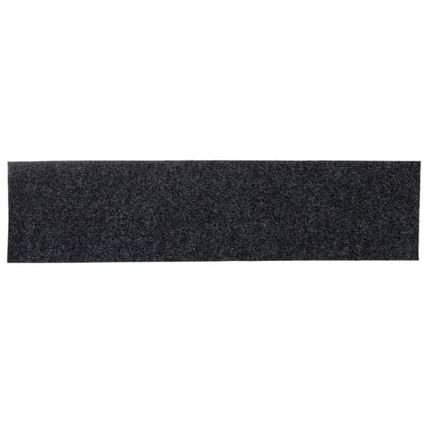 vidaXL Trappmattor självhäftande 15 st 76x20 cm mörkgrå rektangulära grå