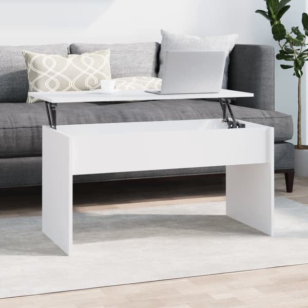 vidaXL Soffbord vit 102x50,5x52,5 cm konstruerat trä Vit