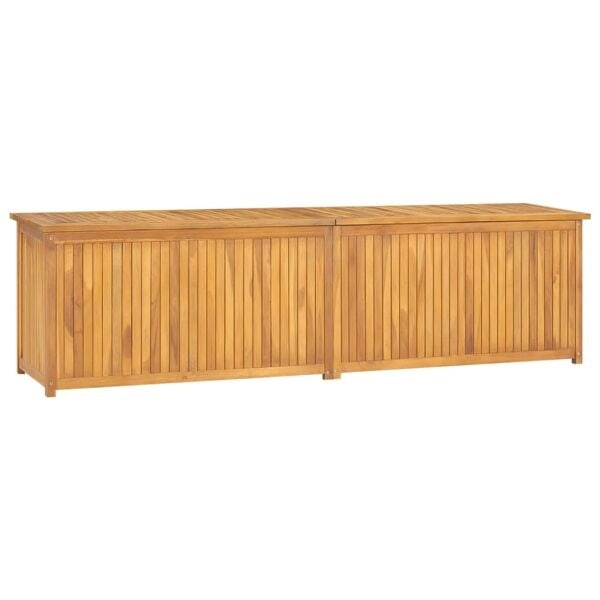 vidaXL Trädgårdslåda 200x50x55 cm massiv teak Brun