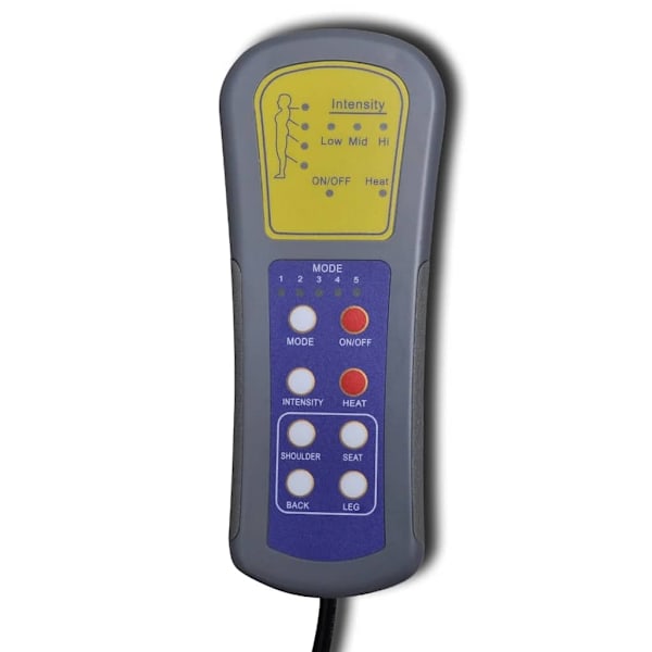 vidaXL Massagestol Vit 8-massagepunkter Vit