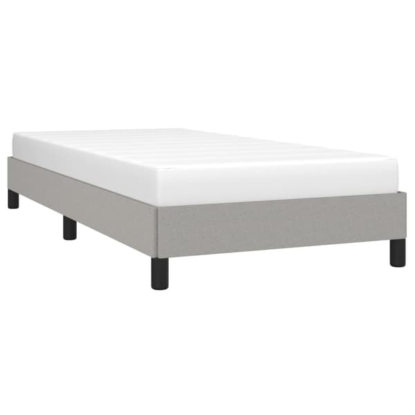 vidaXL Sängram ljusgrå 100x200 cm tyg Grå