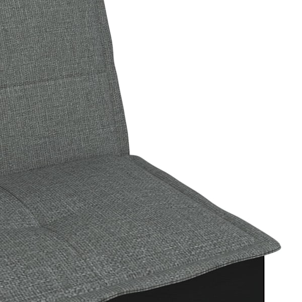 vidaXL L-formad soffa mörkgrå 255x140x70 cm tyg Grå