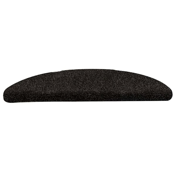 vidaXL Trappstegsmattor självhäftande 15 st mörkbrun 56x17x3 cm brodyr Brun