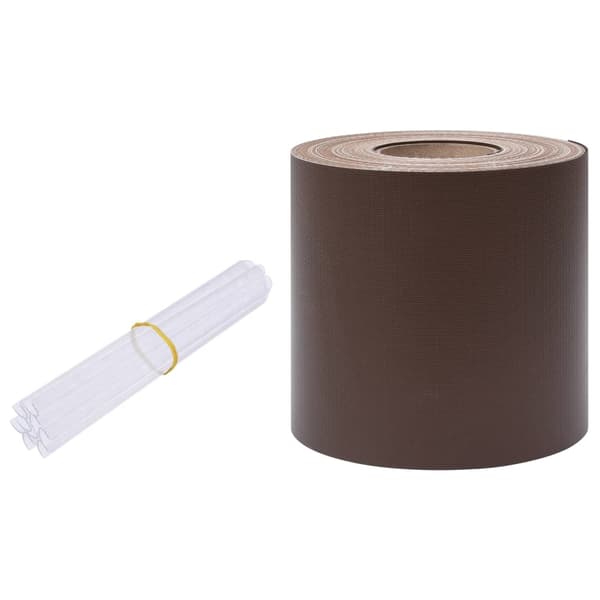 vidaXL Insynsskyddslist PVC 35x0,19 m Brun Brun