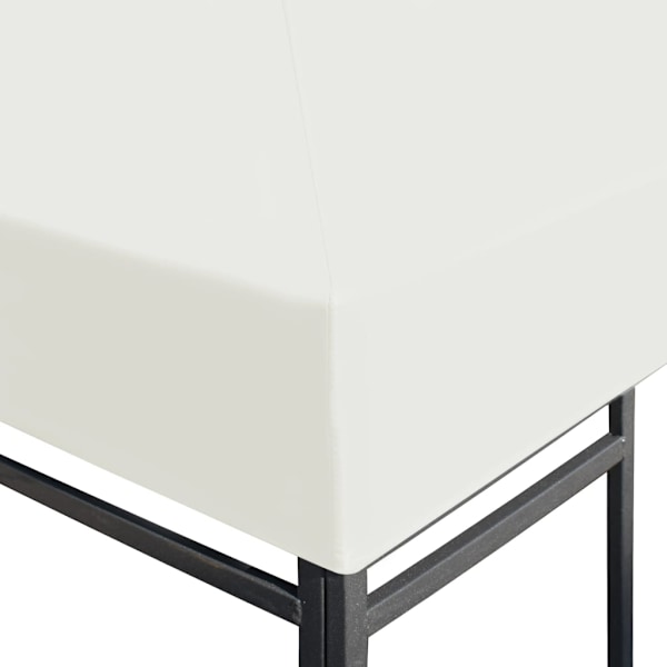vidaXL Paviljongtak 310 g/m² 4x3 m gräddvit Vit