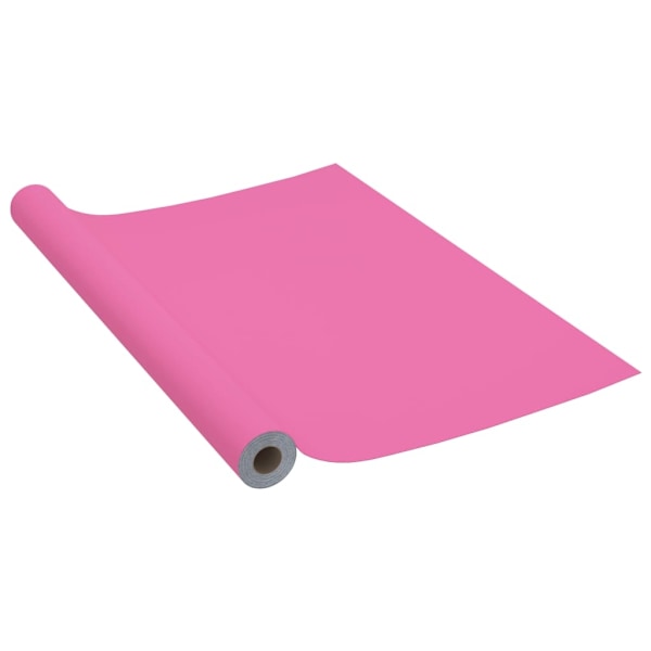 vidaXL Dekorplast rosa högglans 500x90 cm PVC Rosa