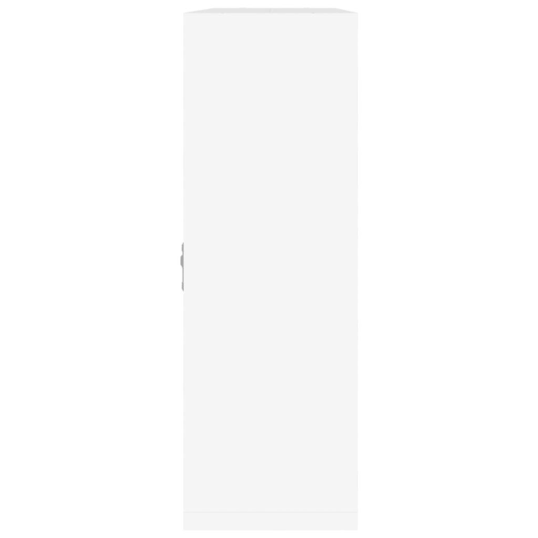 vidaXL Flytande vägghylla med 8 fack vit högglans Vit