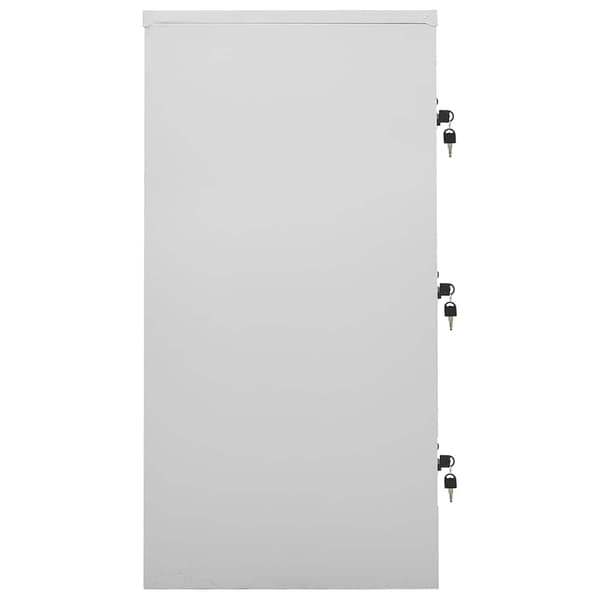 vidaXL Förvaringsskåp 2 st ljusgrå 90x45x92,5 cm stål grå