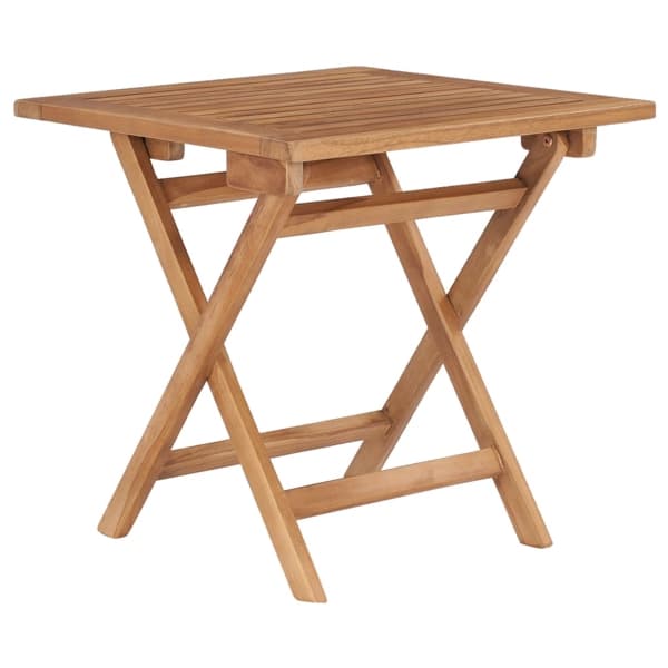 vidaXL Hopfällbart trädgårdsbord 45x45x45 cm massiv teak Brun