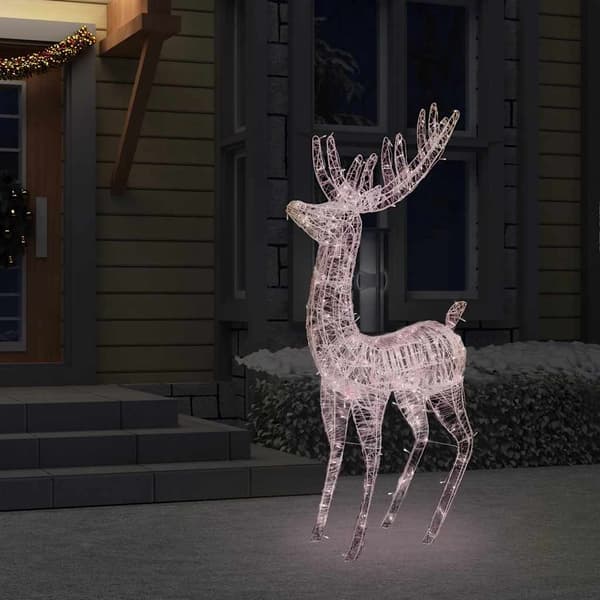 vidaXL Julren akryl 250 LED 180 cm varmvit Vit