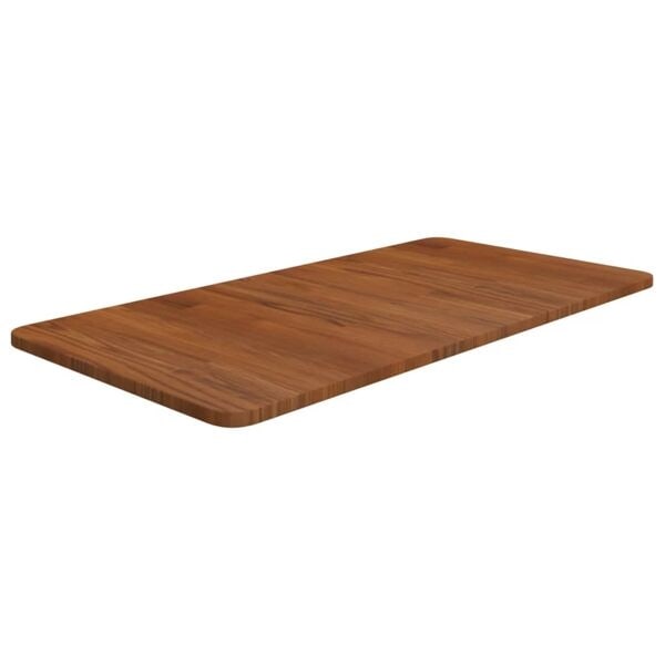 vidaXL Bänkskiva för badrum mörkbrun 80x40x1,5cm behandlat massivt trä Blå