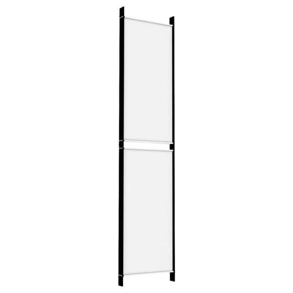 vidaXL Rumsavdelare 5 paneler vit 250x220 cm tyg Vit