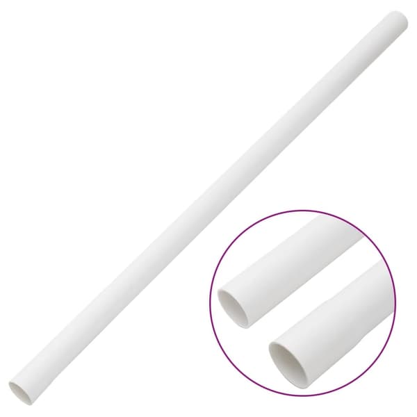 vidaXL Kabelkanal Ø32 mm 30 m PVC Vit