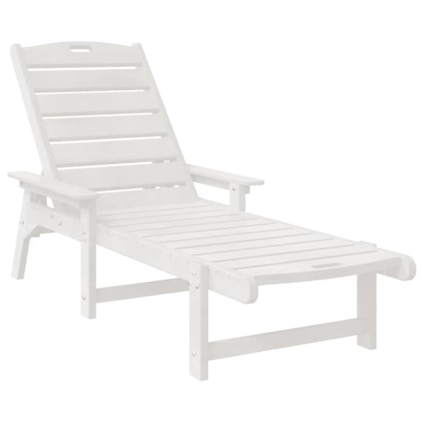 vidaXL Solstol Reclining 2 pcs Vit 195,5 x 53 x 98,5 cm polyeten Vit