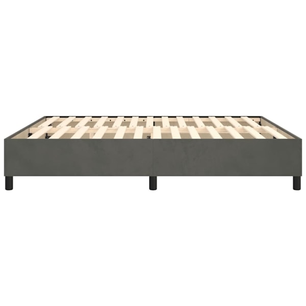 vidaXL Sängram utan madrass mörkgrå 180x200 cm sammet Grå