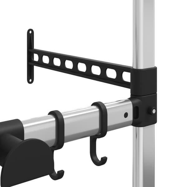 vidaXL Teleskopisk trädgårdshylla med 3 hyllplan silver aluminium Silver