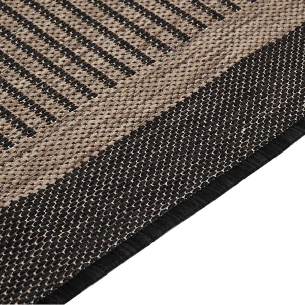 vidaXL Utomhusmatta plattvävd 80x150 cm mörkbrun Brun
