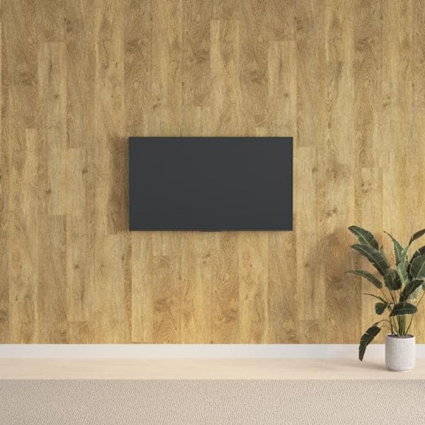 vidaXL Väggpaneler träimitation brun PVC 2,06 m² Brun