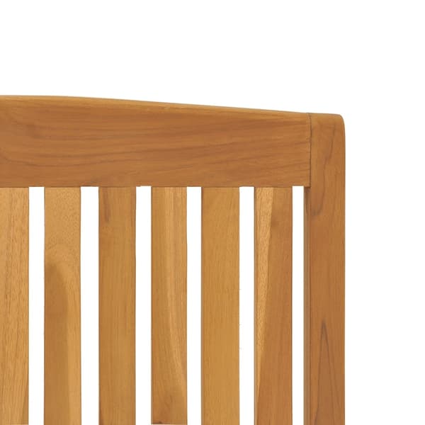 vidaXL Fällbara fåtöljer 8 st massivt trä i teak Brun