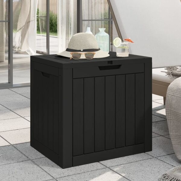 vidaXL Dynbox svart 55,5x43x53 cm polypropen Svart