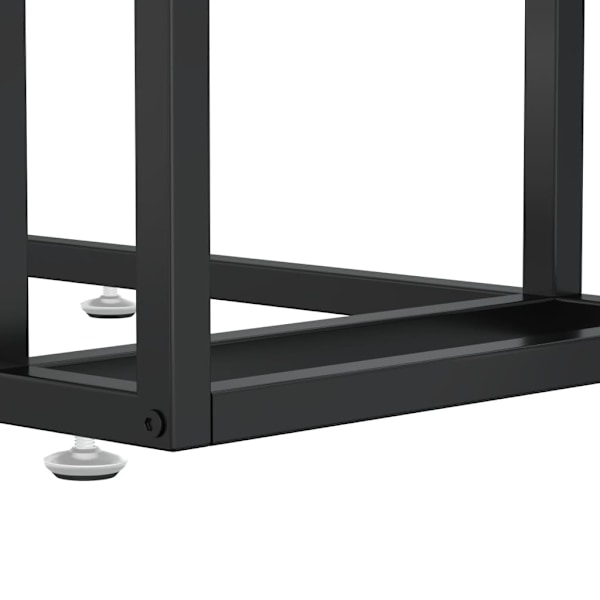 vidaXL Sidobord till datorbord genomskinligt 50x35x65 cm härdat glas Transparent