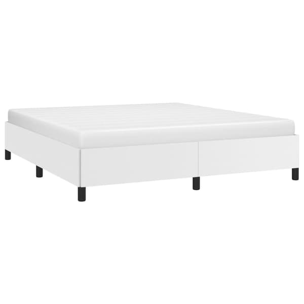 vidaXL Sängram vit 160x200 cm konstläder Vit