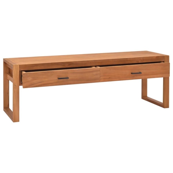 vidaXL Tv-bänk 120x40x45 cm massiv teak Brun