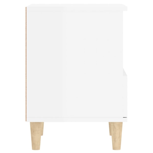 vidaXL Sängbord 2 st vit högglans 40x35x50 cm Vit