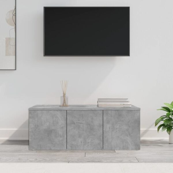 vidaXL Tv-bänk betonggrå 80x34x30 cm konstruerat trä grå